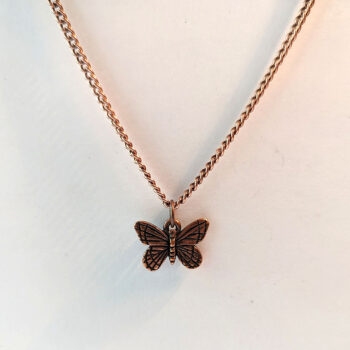 Antique Copper Butterfly Vintage Style Necklace - Image 3