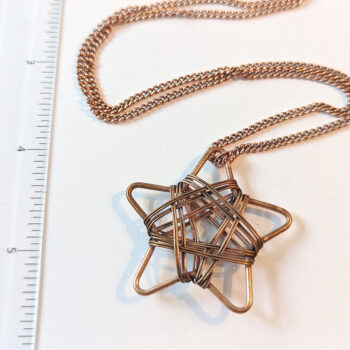 Antique Copper Wrapped Star Vintage Style Necklace - Image 2