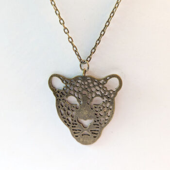 Antique Bronze Leopard Necklace