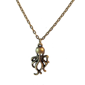 Antique Bronze Octopus Sea life Necklace