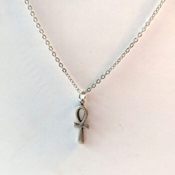 Antique Silver Small Ankh Necklace - Image 4