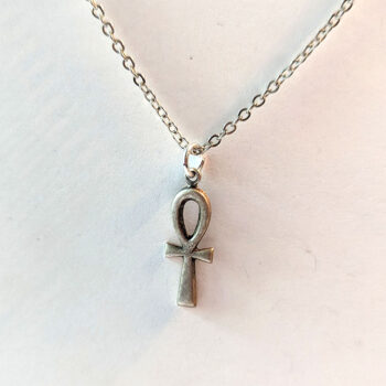 Antique Silver Small Ankh Necklace