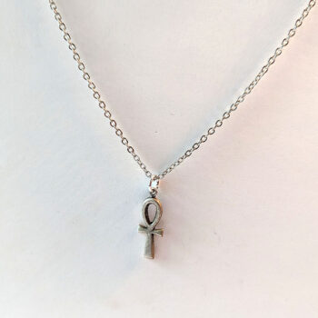 Antique Silver Small Ankh Necklace - Image 3