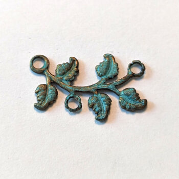 Branch with Leaves Leaf Connector Antique Bronze Patina