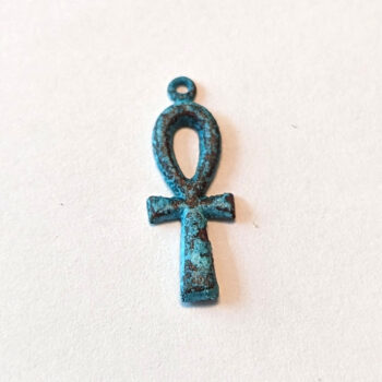 Small Ankh Pendant / Charm Antique Bronze Patina