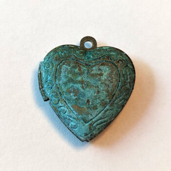 Heart Locket Pendant Antique Bronze Patina