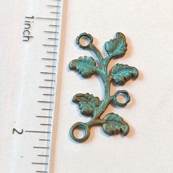 Branch with Leaves Leaf Connector Antique Bronze Patina - Image 2