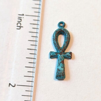 Small Ankh Pendant / Charm Antique Bronze Patina - Image 2