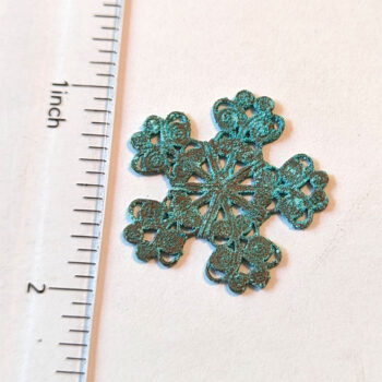 Filigree Pendant / Connector Antique Bronze Patina - Image 2