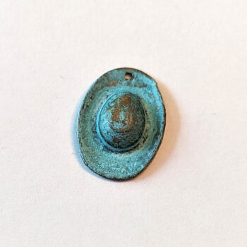 Cowboy Hat Pendant / Charm Antique Bronze Patina - Image 3