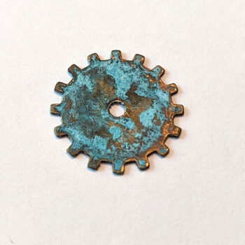 Steampunk Cog Gear Charm Antique Bronze Patina