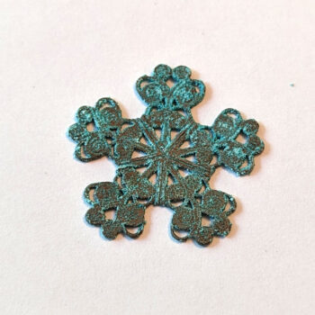 Filigree Pendant / Connector Antique Bronze Patina