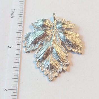 Large Maple Leaf Pendant Silver - Image 2