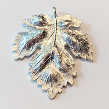 Large Maple Leaf Pendant Silver