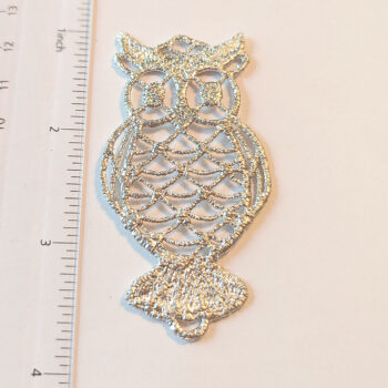 Large Owl Pendant / Connector Silver - Image 2