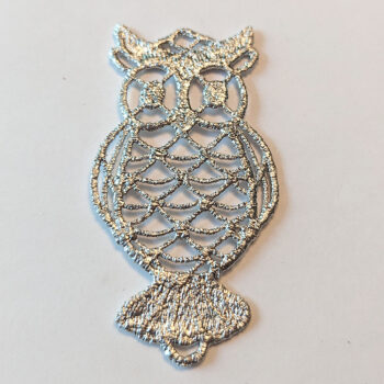 Large Owl Pendant / Connector Silver