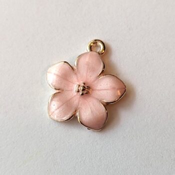 Pink Flower Charm Gold - Image 3