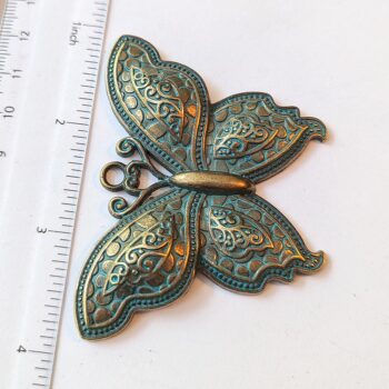 Large Butterfly Pendant Patina - Image 2