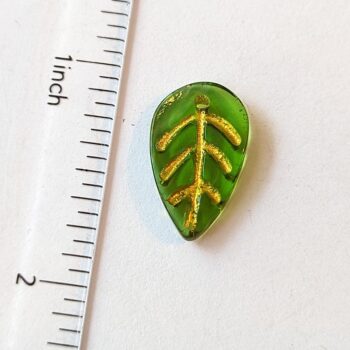 Green Leaf Charm Glass - Image 2