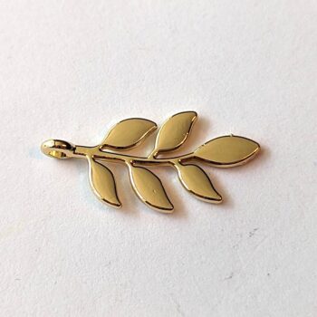 Branch Leaf Leaves Pendant Gold