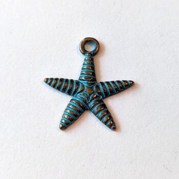 Small Starfish Charm Patina