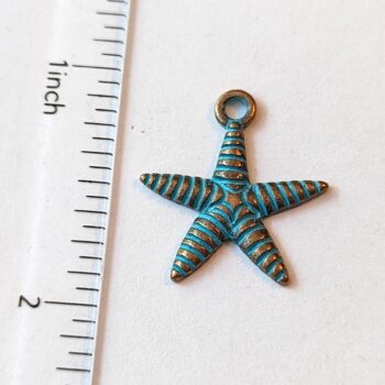 Small Starfish Charm Patina - Image 2