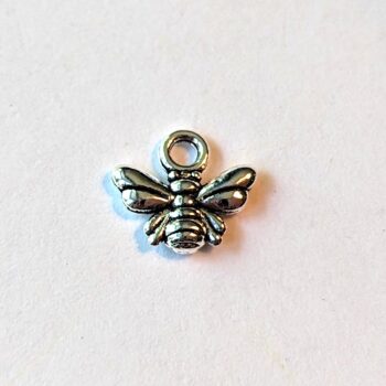 Tiny Bee Charm Silver - Image 3