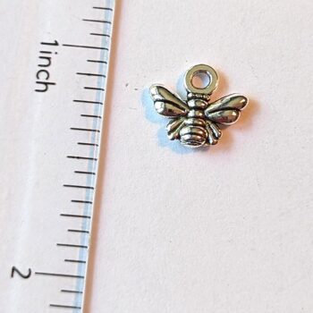 Tiny Bee Charm Silver - Image 2