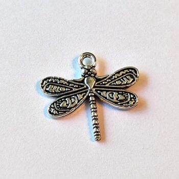 Small Dragonfly Charm Antique Silver - Image 5