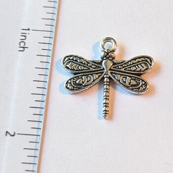 Small Dragonfly Charm Antique Silver - Image 6