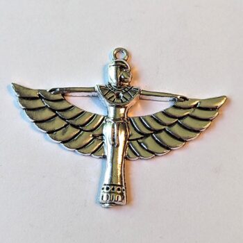 Egyptian Goddess Queen Pendant Antique Silver