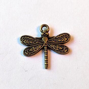 Small Dragonfly Charm Antique Bronze - Image 3