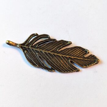 Large Leaf Pendant Antique Bronze