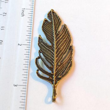 Large Leaf Pendant Antique Bronze - Image 3