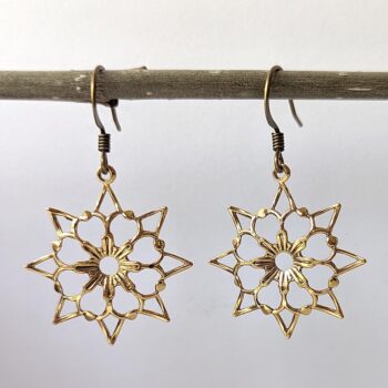 Antique Bronze Star Vintage Style Earrings