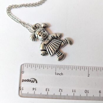 Little Girl Antique Silver Vintage Style Necklace - Image 2