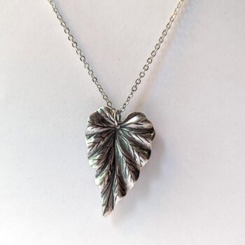 Antique Silver Leaf Vintage Style Necklace