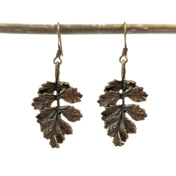 Antique Bronze Leaf Vintage Style Earrings