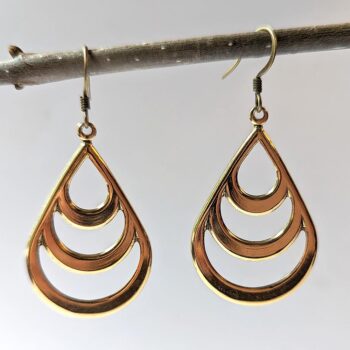 Gold Teardrop Earrings - Image 5