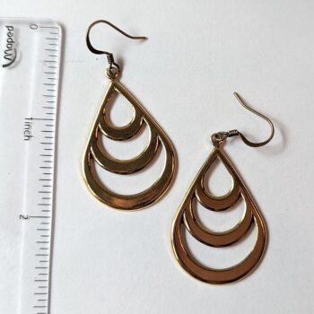 Gold Teardrop Earrings - Image 4