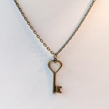 Antique Bronze Key Vintage Style Necklace