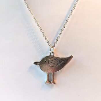 Antique Silver Partridge Bird Vintage Style Necklace