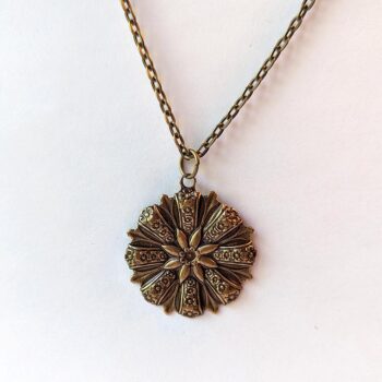 Antique Bronze Pendant Vintage Style Necklace