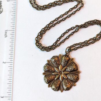 Antique Bronze Pendant Vintage Style Necklace - Image 2