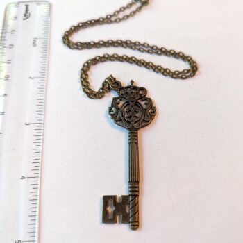 Antique Bronze Master Key Vintage Style Necklace - Image 2