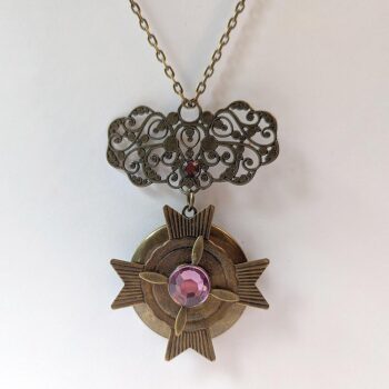 Antique Bronze Large Locket Vintage Style Necklace - Image 5