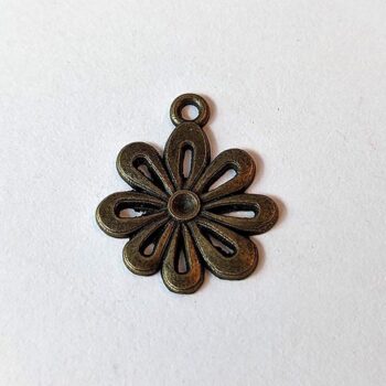 Daisy Flower Charm Antique Bronze