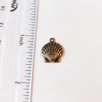 Scallop Shell Charm Antique Bronze - Image 2