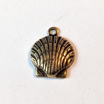 Scallop Shell Charm Antique Bronze