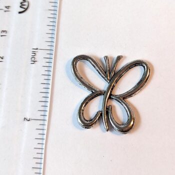 Butterfly Charm Pendant Antique Silver - Image 2